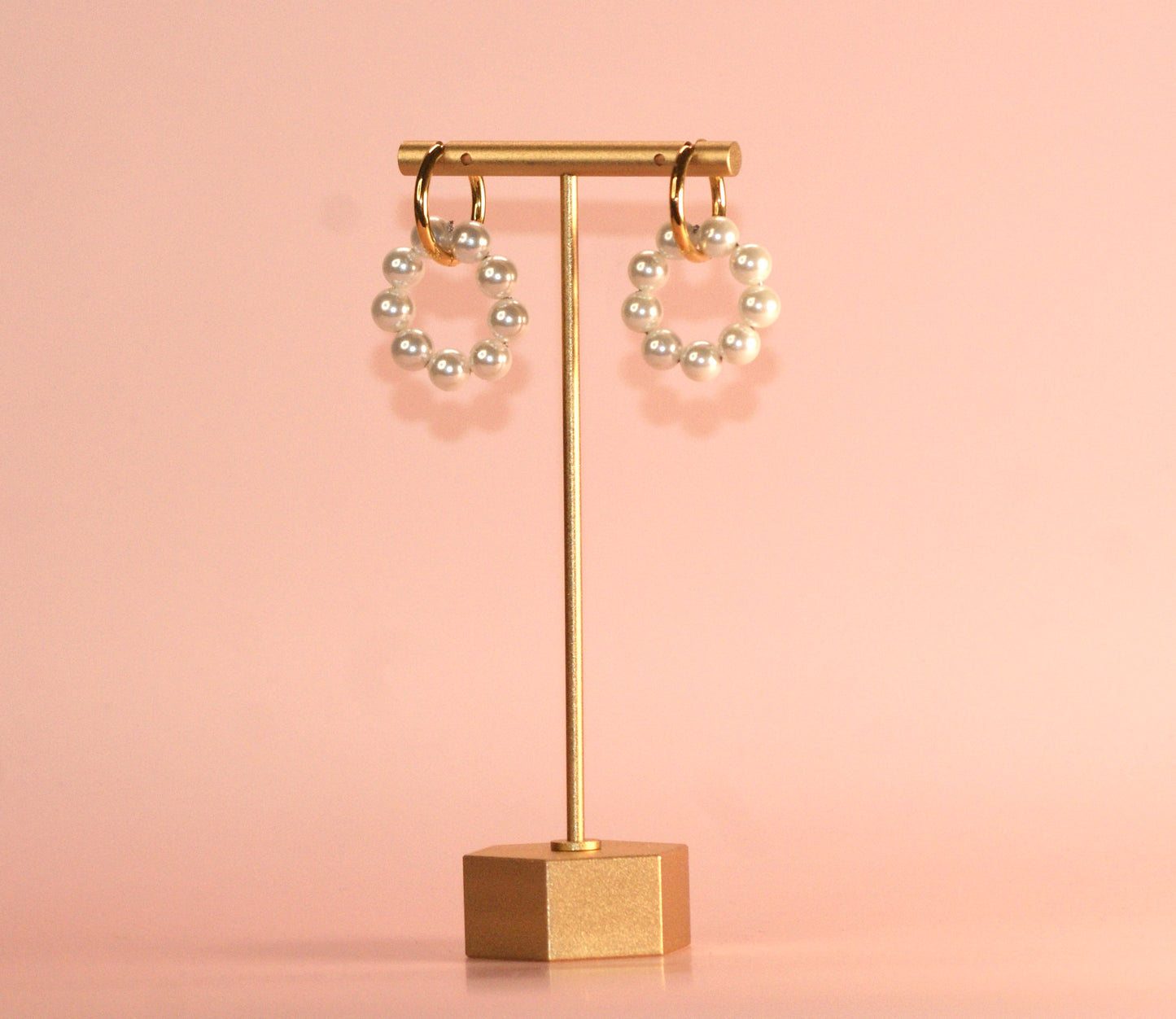 Pearl Hoop Earrings