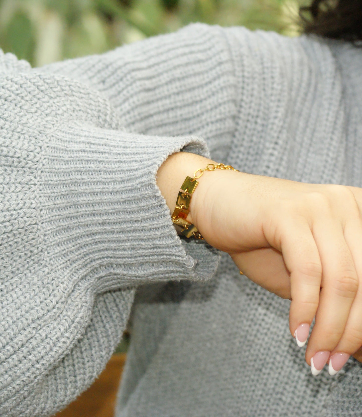 Lucinda Square Charm Link Bracelet