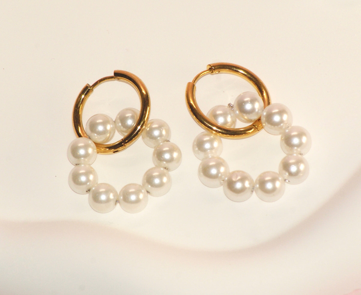 Pearl Hoop Earrings