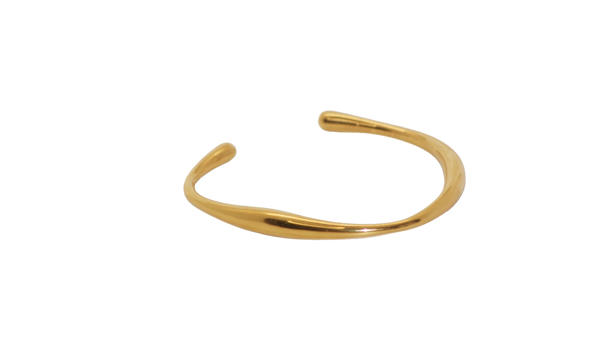 asymmetrical women's gold cuff, high quality, affordable
