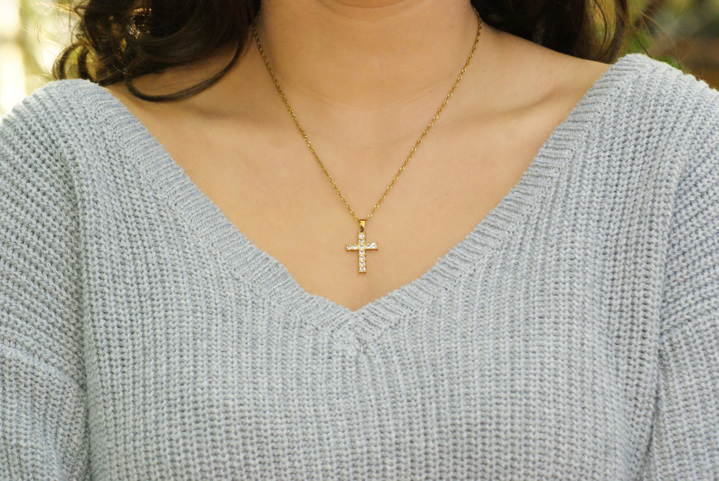 Glam Cross Necklace
