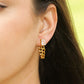 Stud Chain Connected Earrings
