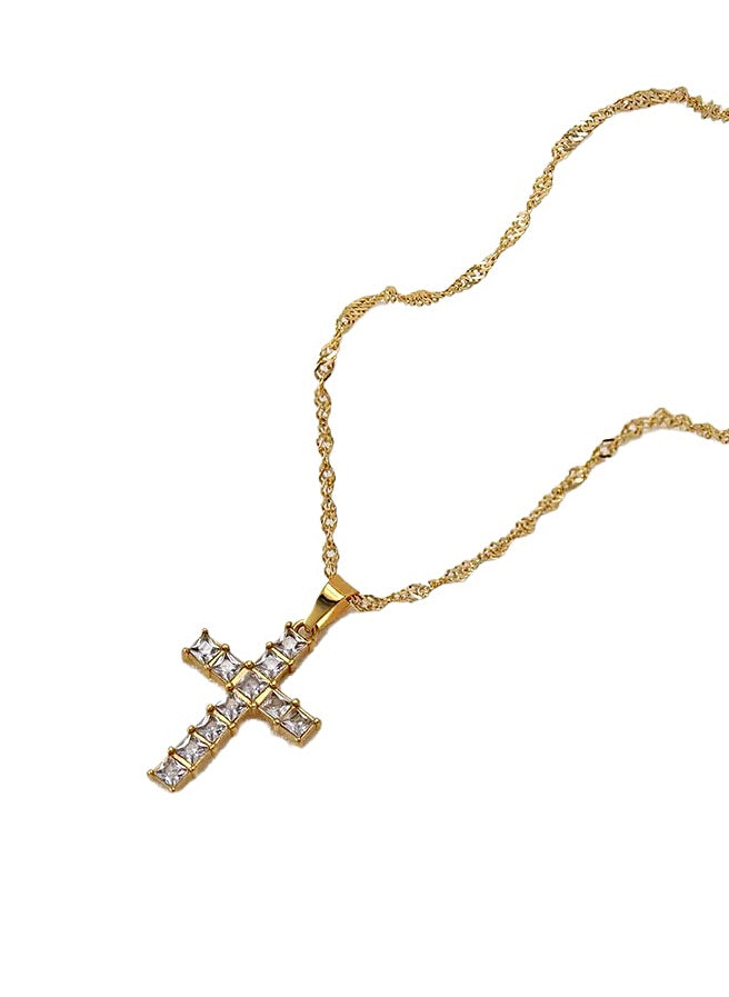 Glam Cross Necklace