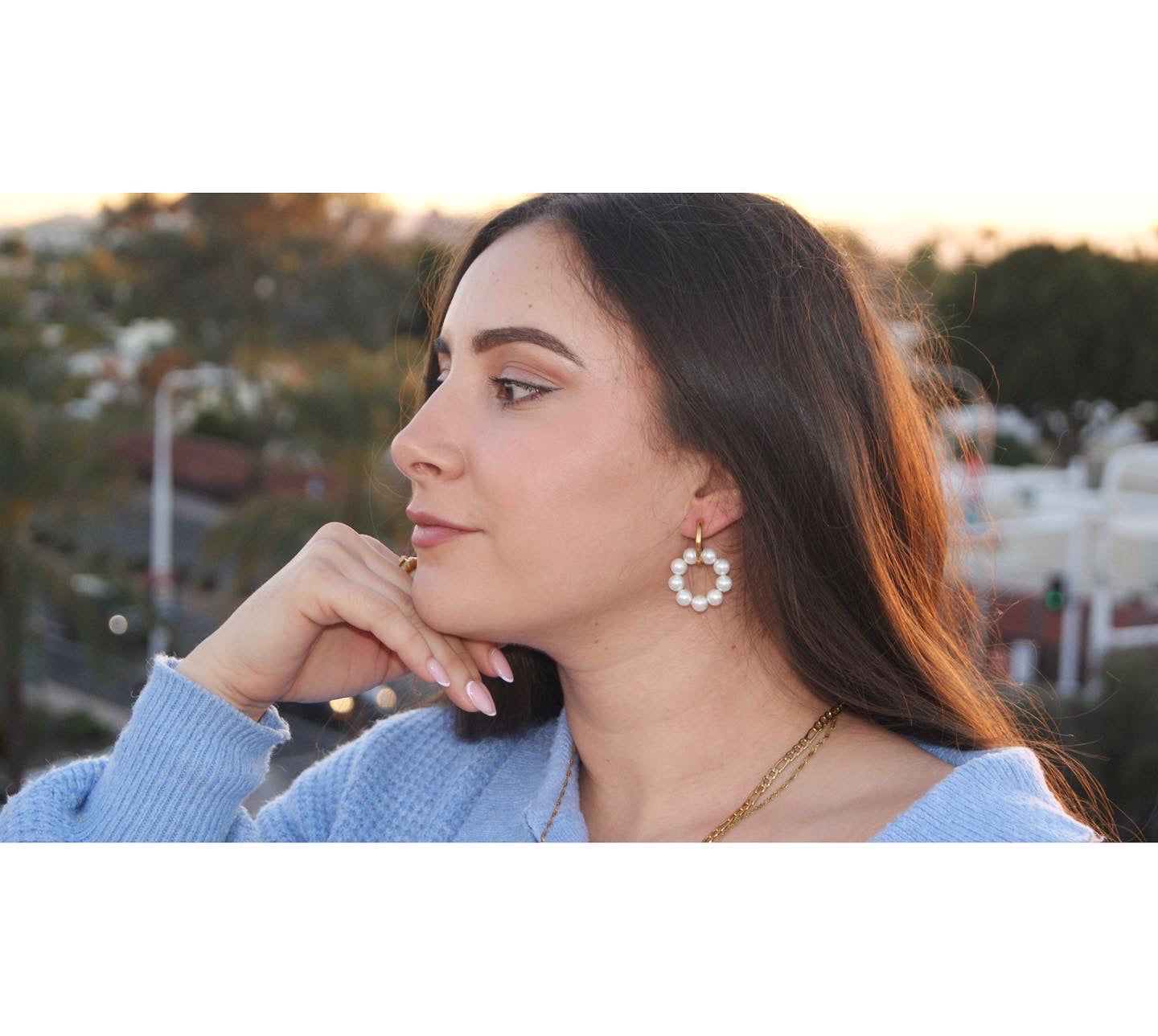 Pearl Hoop Earrings